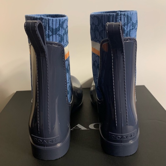 Brand New Coach Rivington Rubber Short Rain Boots 7 B/Narrow Fit/Size Up - Picture 5 of 12